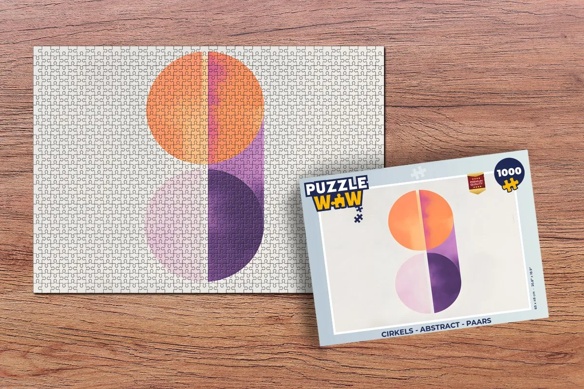 PuzzleWow Abstract Legpuzzel 1000 Stuks - Paars
