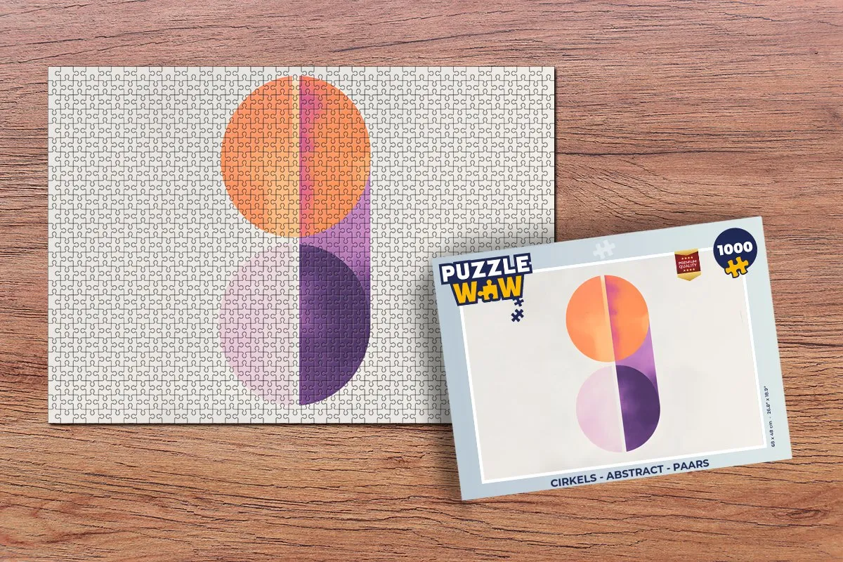 PuzzleWow Abstract Legpuzzel 1000 Stuks - Paars