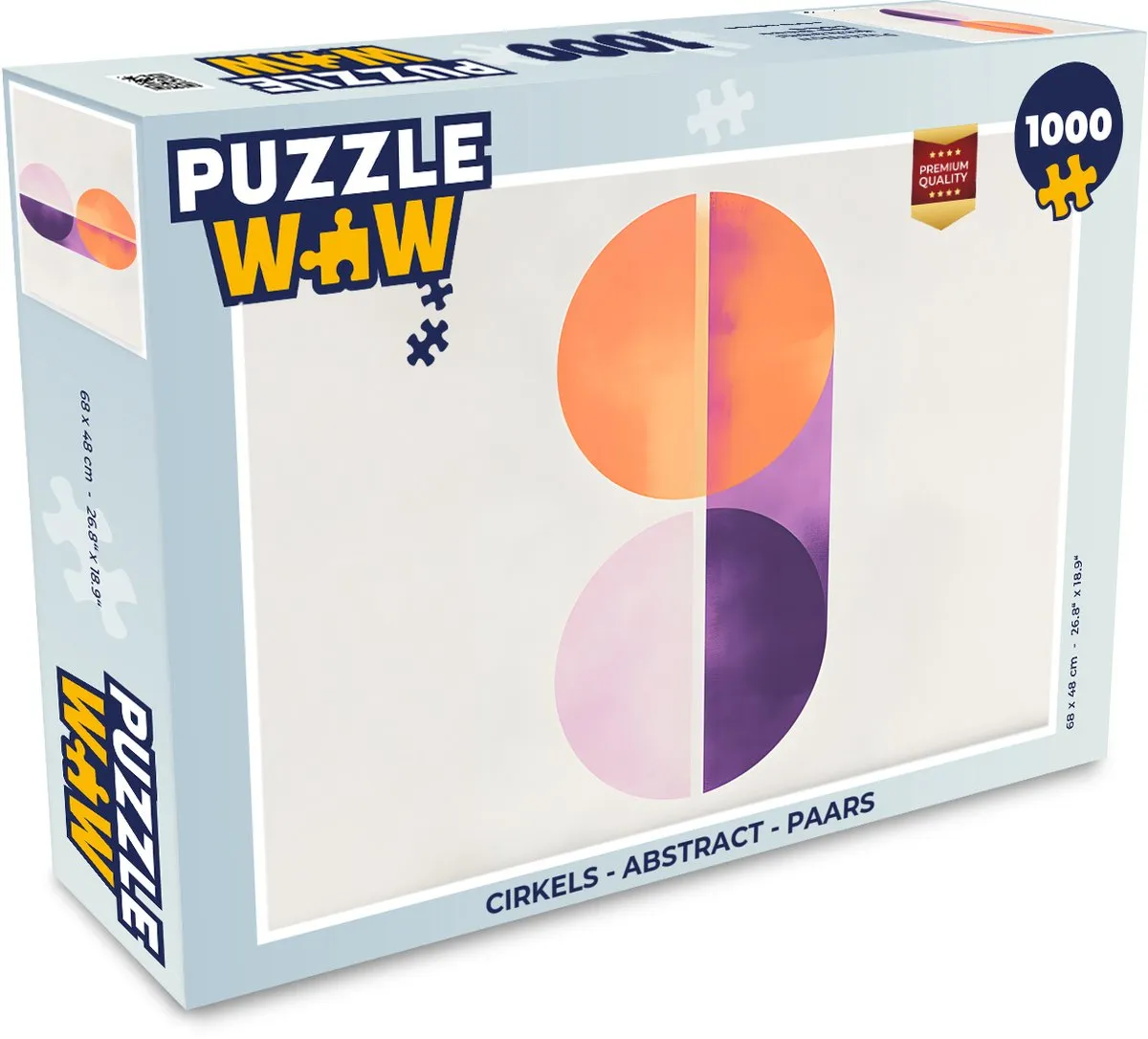 PuzzleWow Abstract Legpuzzel 1000 Stuks - Paars