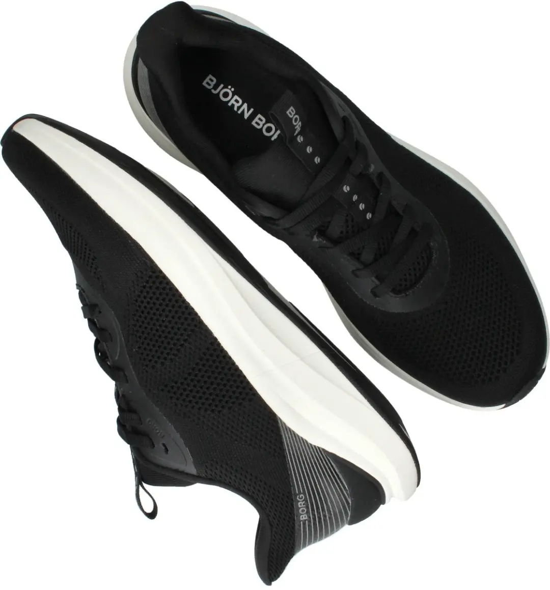 Björn Borg Ace Knit Sneakers - Zwart - afbeelding 3 van 6