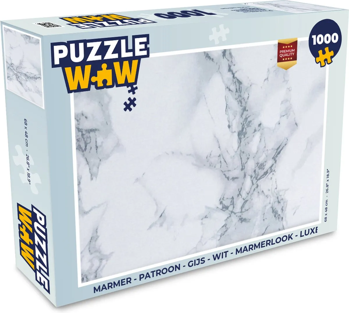 PuzzleWow Marmerlook Legpuzzel 1000 Stuks - Multicolor