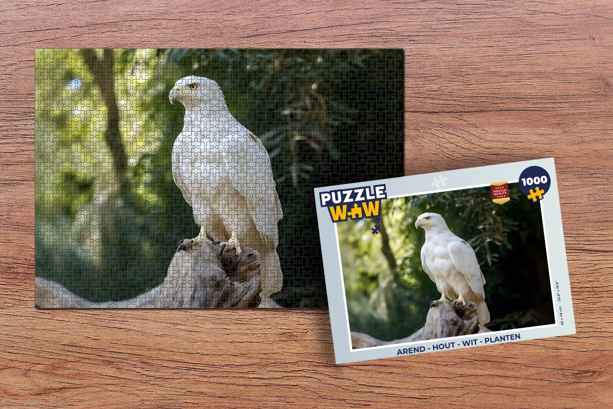 PuzzleWow Arend Legpuzzel 1000 Stuks - Wit