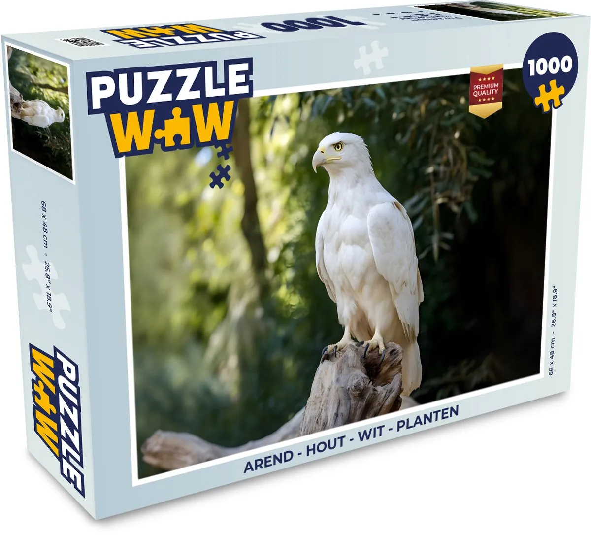 PuzzleWow Arend Legpuzzel 1000 Stuks - Wit