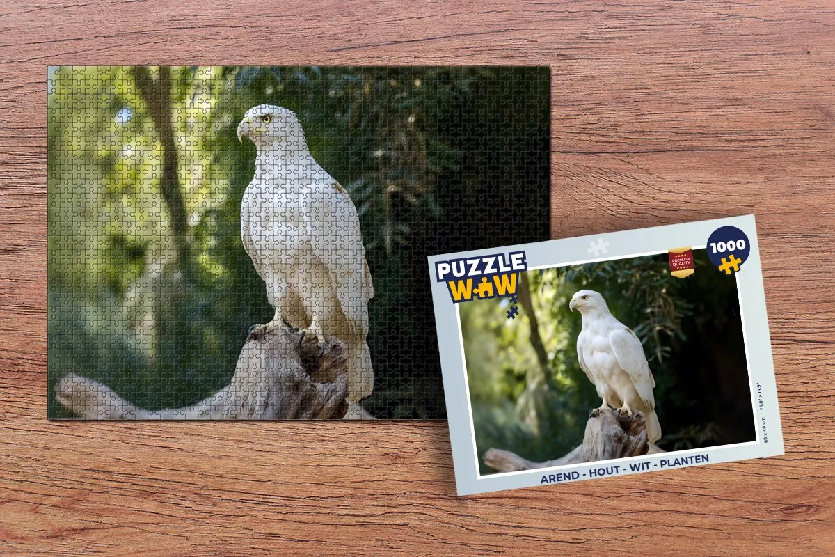 PuzzleWow Arend Legpuzzel 1000 Stuks - Wit