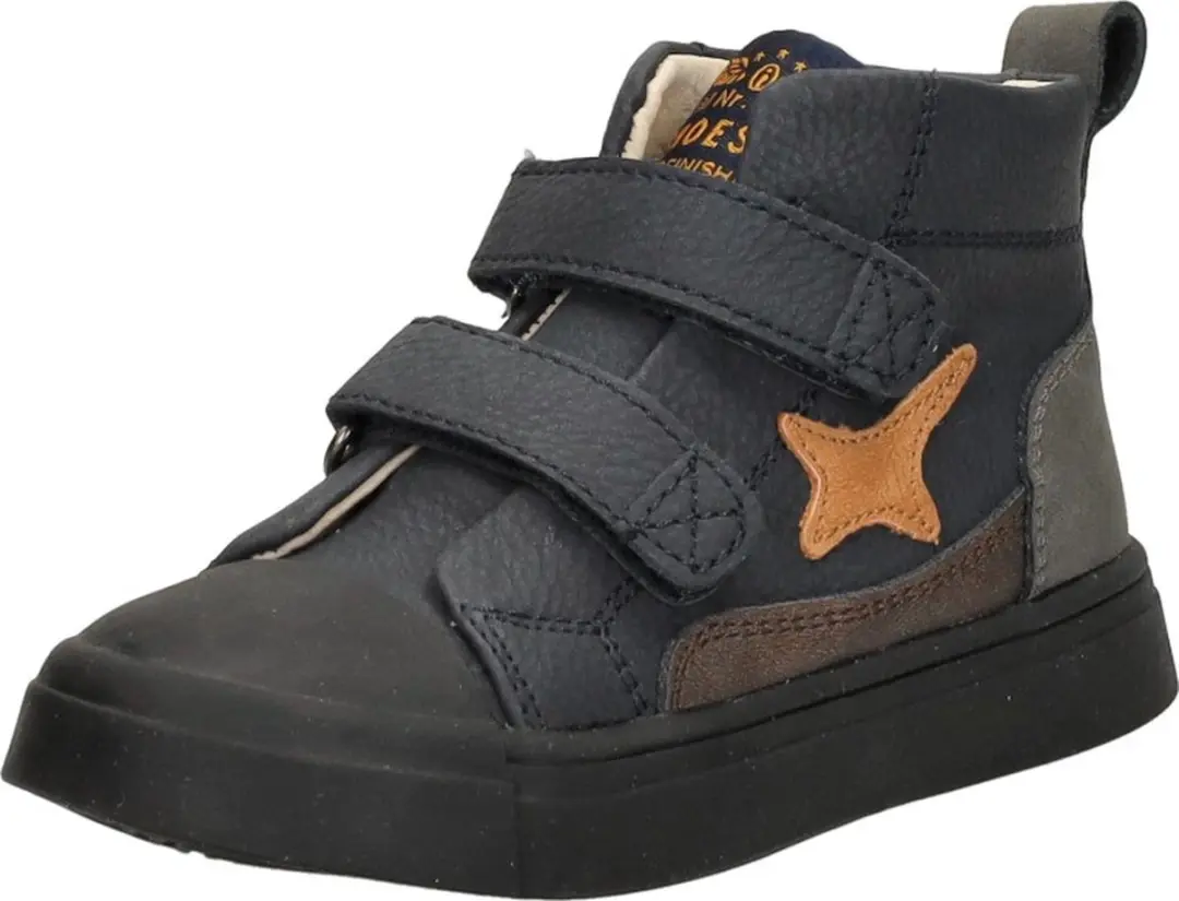 Shoesme Blauwe Bootie Cognac Patch Sneakers - Jongens - afbeelding 5 van 6