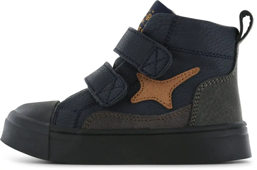 Shoesme Blauwe Bootie Cognac Patch Sneakers - Jongens - afbeelding 2 van 6