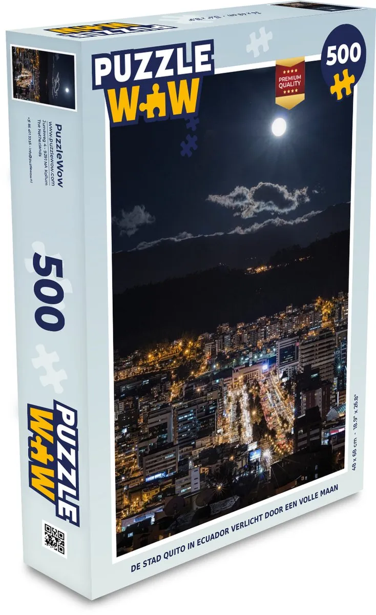 PuzzleWow Quito Legpuzzel 500 Stuks - Multicolor