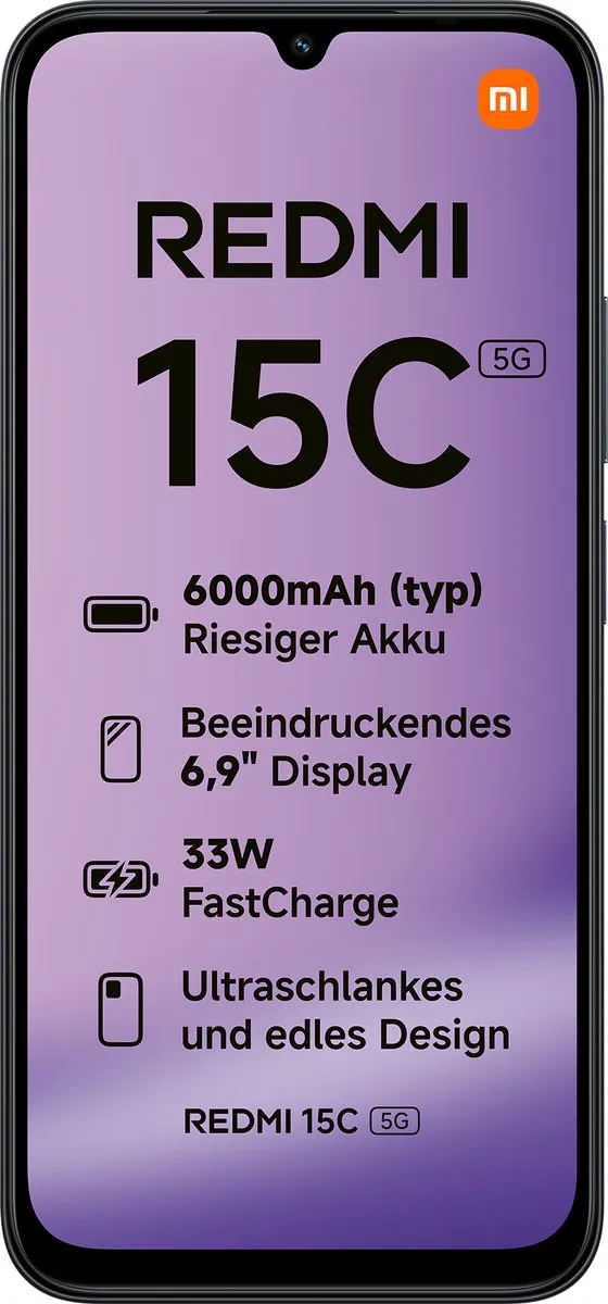 Xiaomi Redmi 15C 5G - 4GB/128GB - Zwart