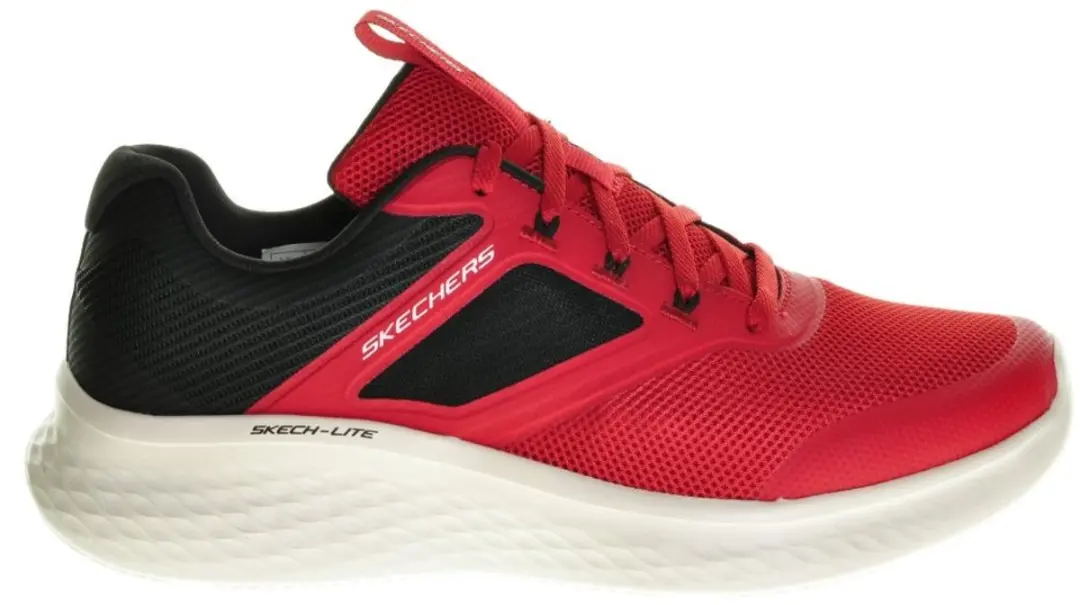 Zwart Rode Herensneakers Skechers maat 44