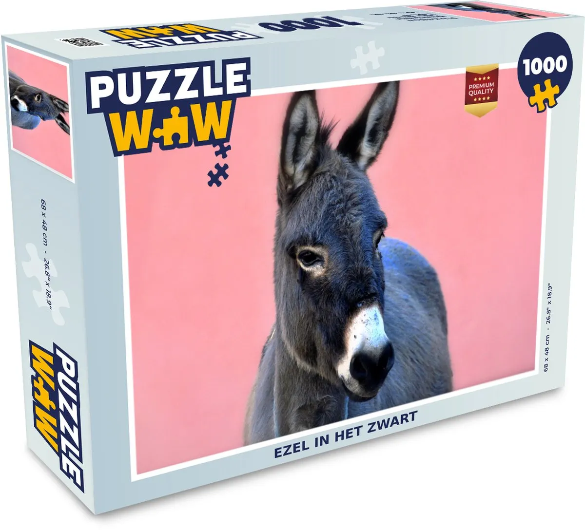 PuzzleWow Puzzel Ezel 1000 Stuks - Multicolor
