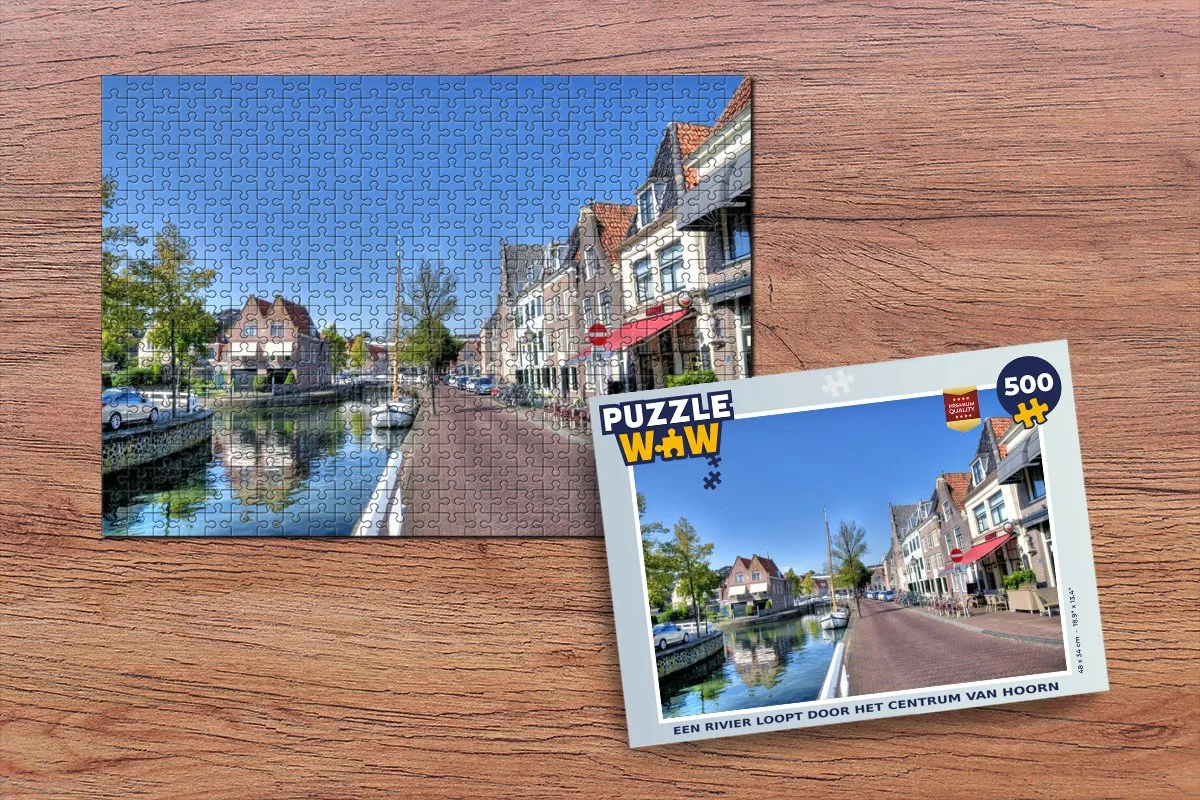 PuzzleWow Rivier door Hoorn Legpuzzel 500 Stuks - Multicolor
