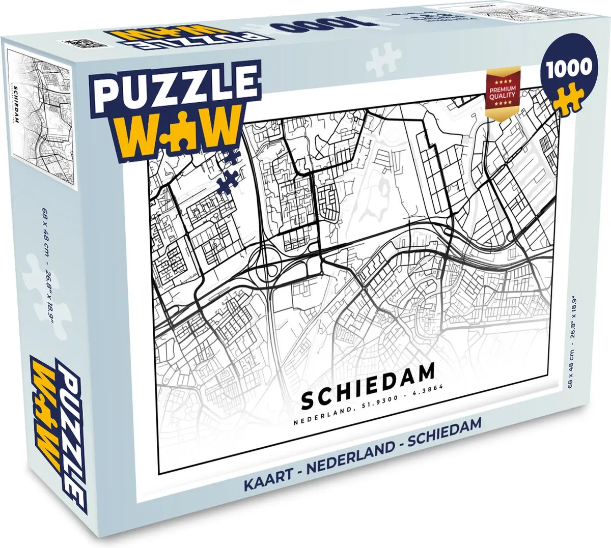 PuzzleWow Legpuzzel Schiedam 1000 Stuks - Multicolor