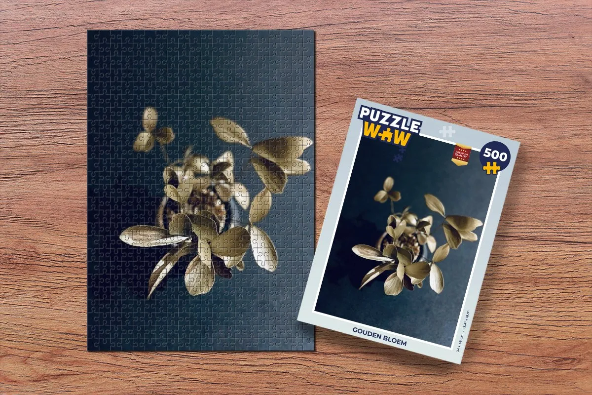 PuzzleWow Gouden Bloem Legpuzzel 500 Stuks - Multicolor