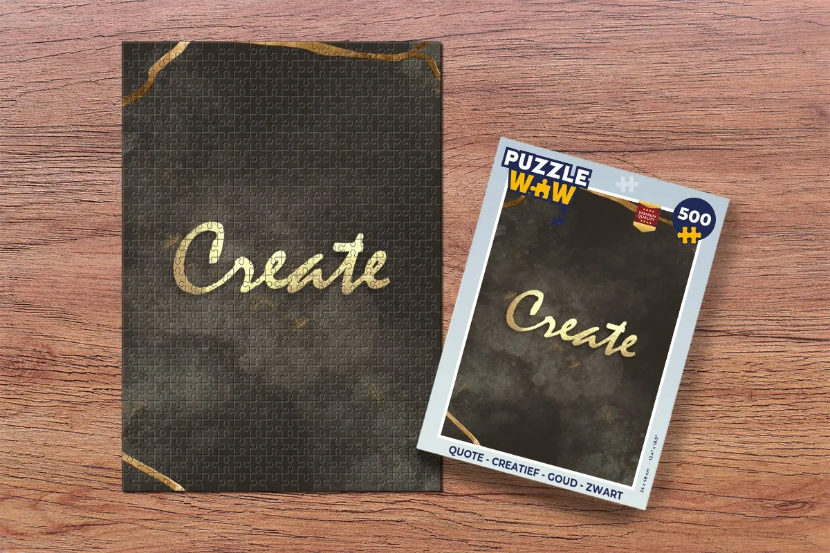 PuzzleWow Quote Legpuzzel 500 Stuks - Multicolor