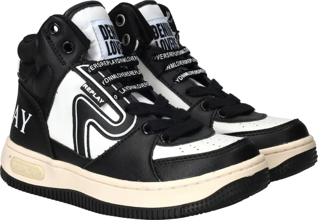 Replay Epic Jr Mid Boy 4 Sneakers - Zwart - Maat 30 - afbeelding 3 van 6