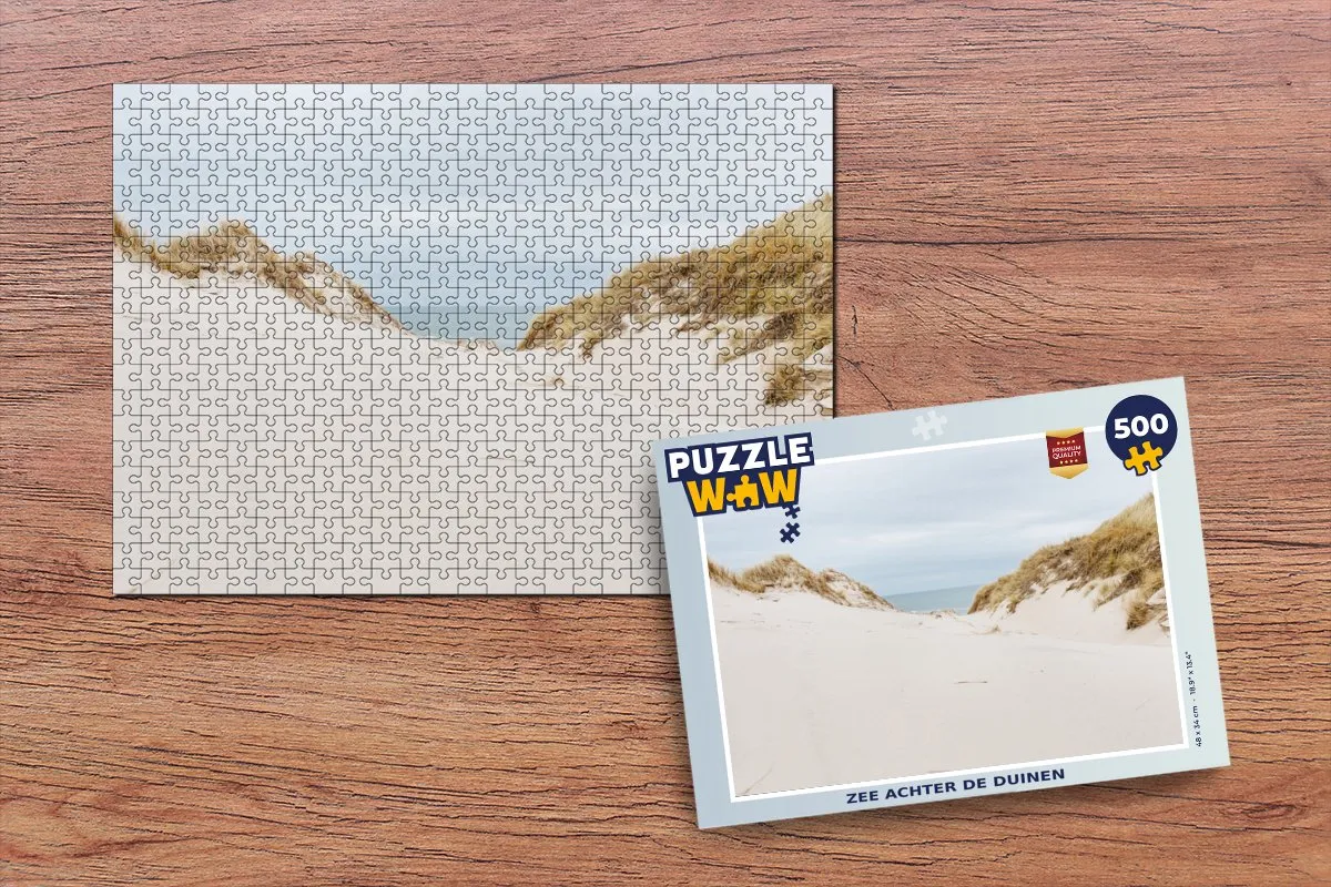 PuzzleWow Zee achter de duinen Legpuzzel 500 Stuks - Multicolor