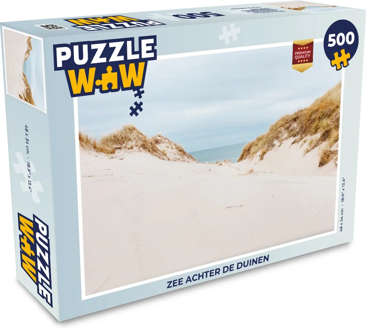 PuzzleWow Zee achter de duinen Legpuzzel 500 Stuks - Multicolor