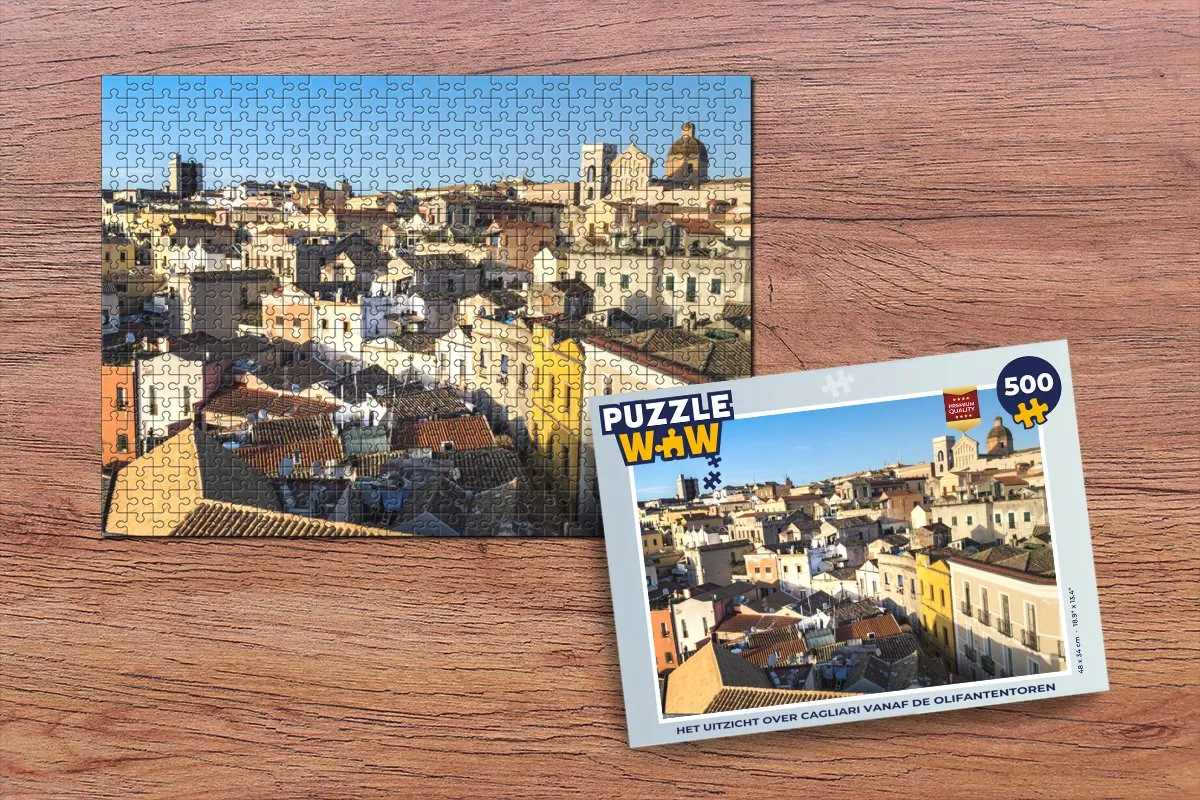 PuzzleWow Legpuzzel Cagliari Olifantentoren 500 Stuks - Multicolor