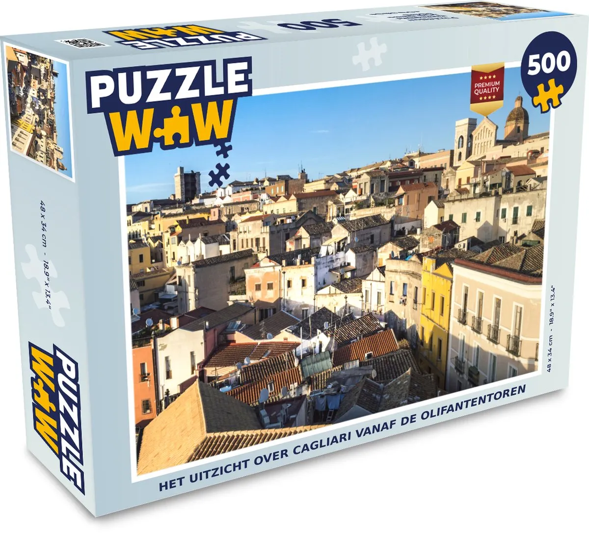 PuzzleWow Legpuzzel Cagliari Olifantentoren 500 Stuks - Multicolor