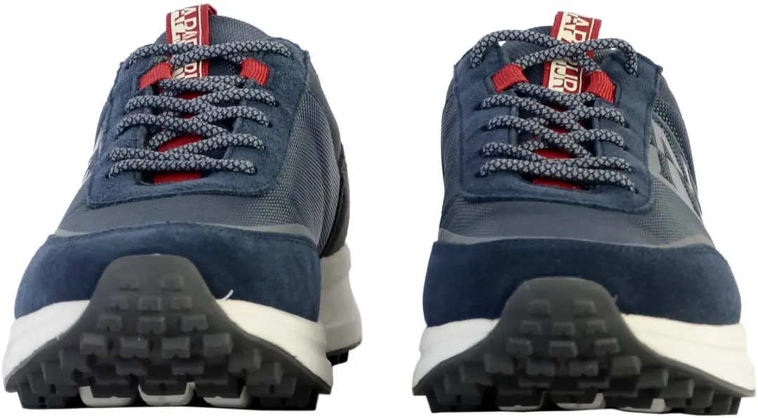 Leren sneakers in de kleur Slate