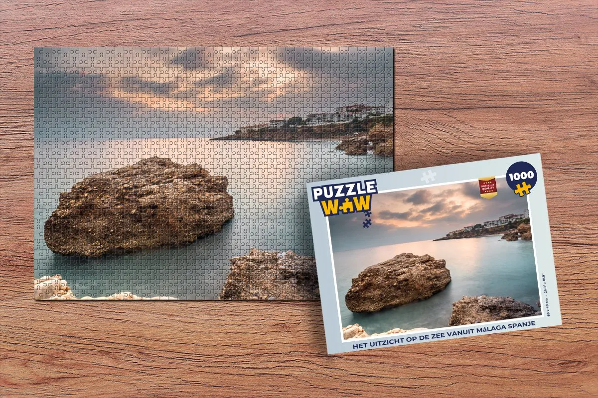 PuzzleWow Legpuzzel Málaga 1000 Stuks - Multicolor