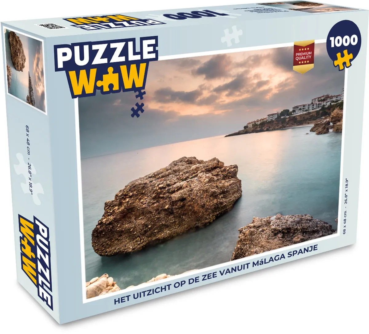 PuzzleWow Legpuzzel Málaga 1000 Stuks - Multicolor