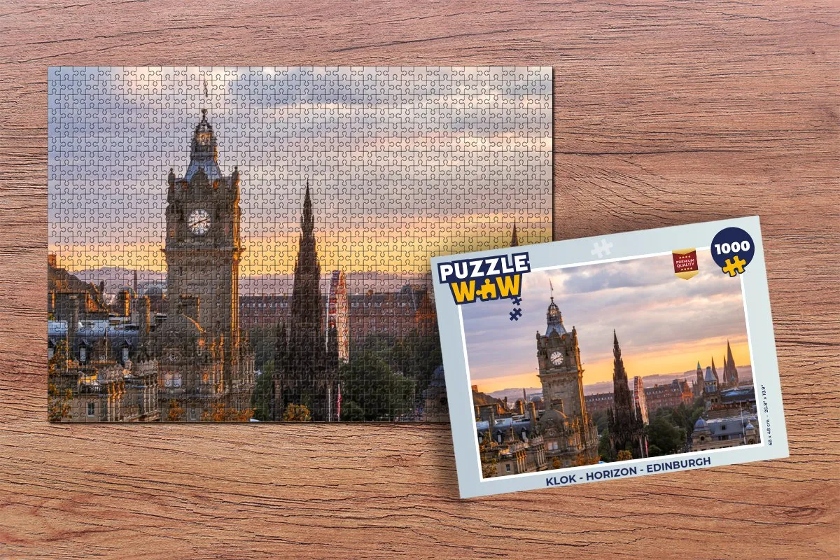 PuzzleWow Horizon Edinburgh Legpuzzel 1000 Stuks - Multicolor