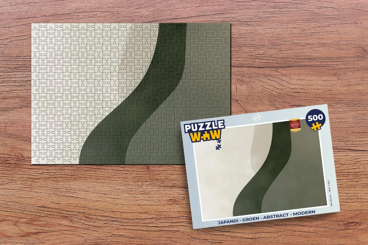 PuzzleWow Japandi Legpuzzel 500 Stuks - Groen