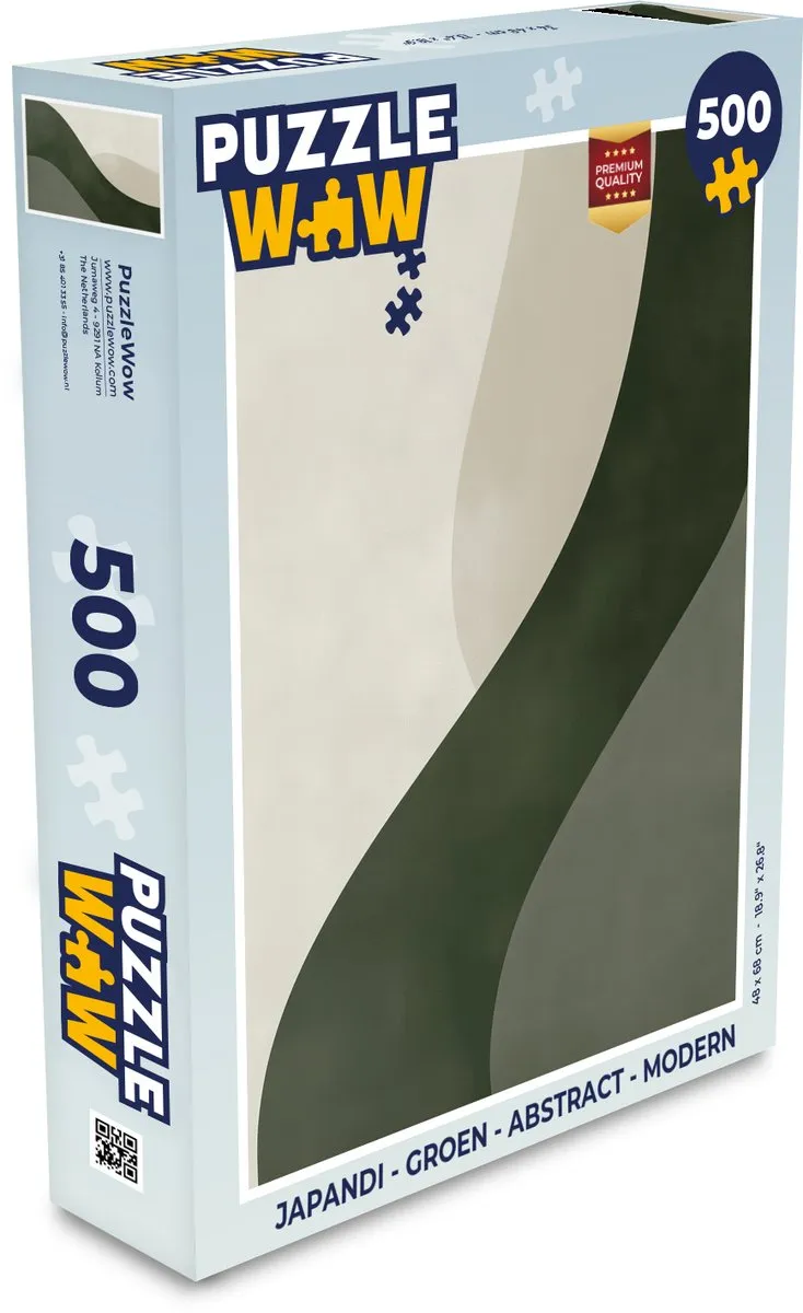 PuzzleWow Japandi Legpuzzel 500 Stuks - Groen