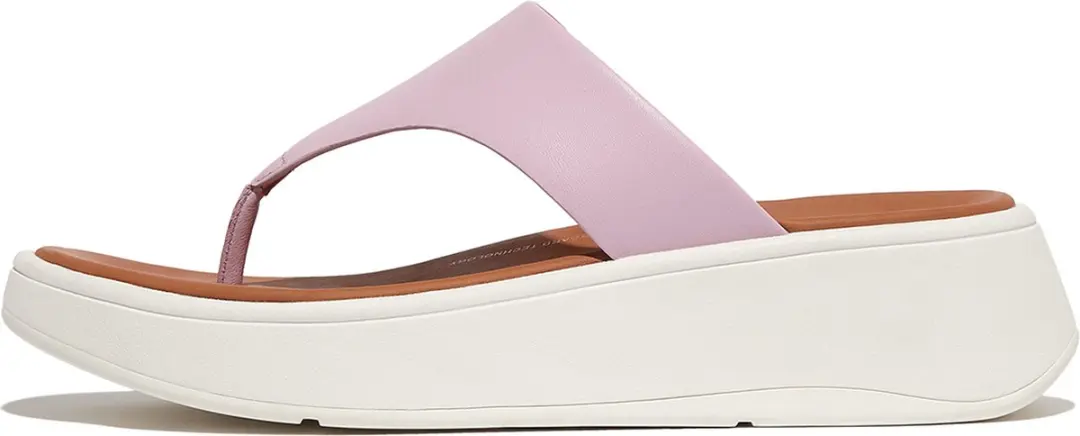 FitFlop FitFlop F-Mode Leather Flatform Toe-Post Sandals PAARS - Maat 42