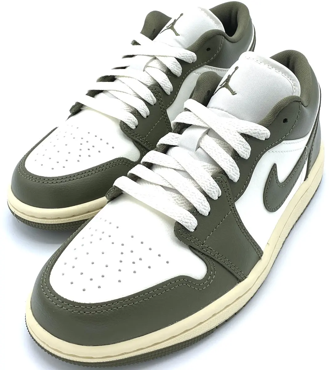 Nike Air Jordan 1 Low Dames Sneakers - 37.5 - Wit/ Groen - afbeelding 2 van 4