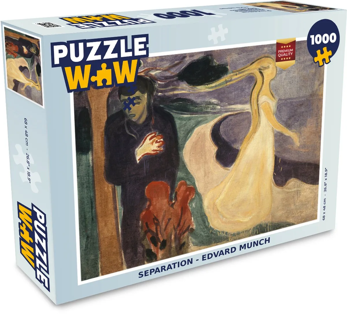 PuzzleWow Edvard Munch Legpuzzel 1000 Stuks - Multicolor