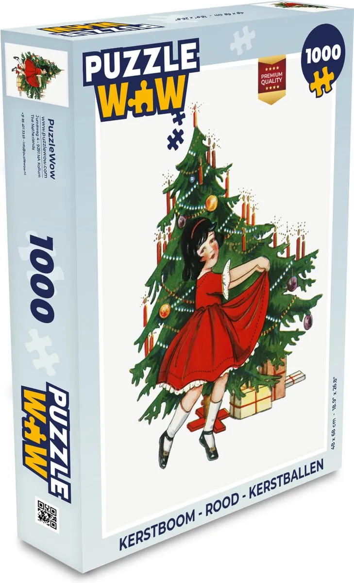 PuzzleWow Kerstboom Legpuzzel 1000 Stuks - Multicolor