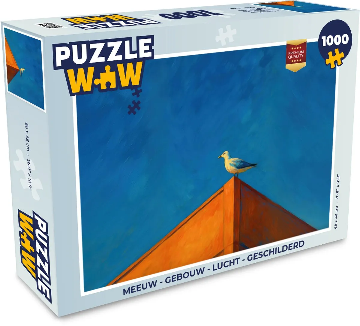 PuzzleWow Meeuw Gebouw Lucht Legpuzzel 1000 Stuks