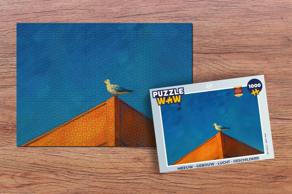 PuzzleWow Meeuw Gebouw Lucht Legpuzzel 1000 Stuks