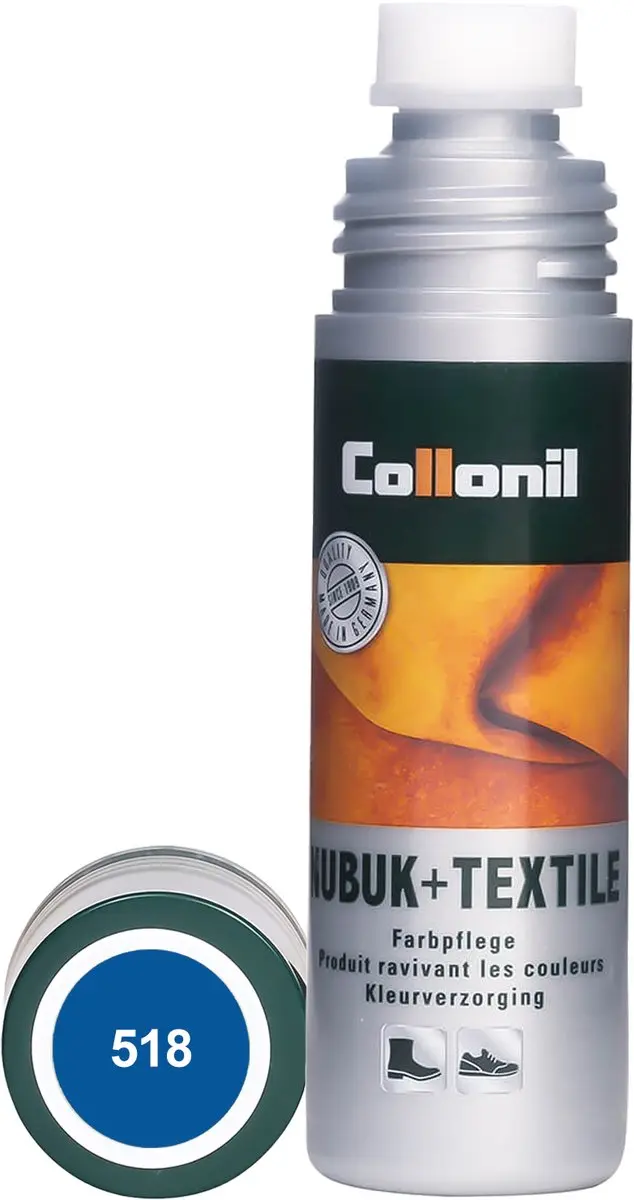 Collonil kleur depper voor Nubuck, suède en textiel, kleur indigo blauw