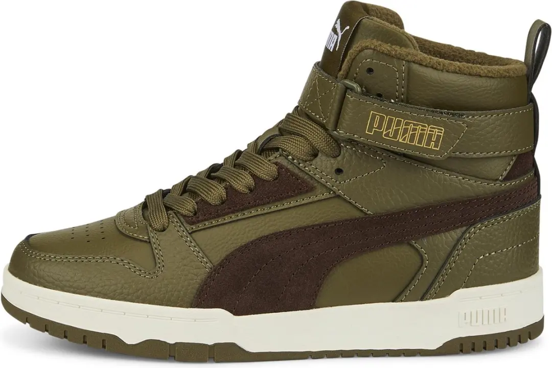 PUMA RBD Game WTR Jr Unisex Sneakers - 37.5 - Deep Olive/Dark Chocolate - afbeelding 6 van 6