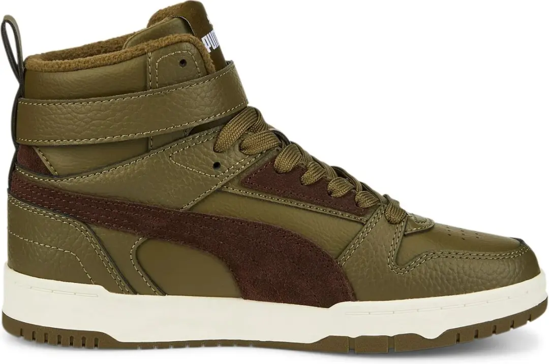 PUMA RBD Game WTR Jr Unisex Sneakers - 37.5 - Deep Olive/Dark Chocolate - afbeelding 4 van 6
