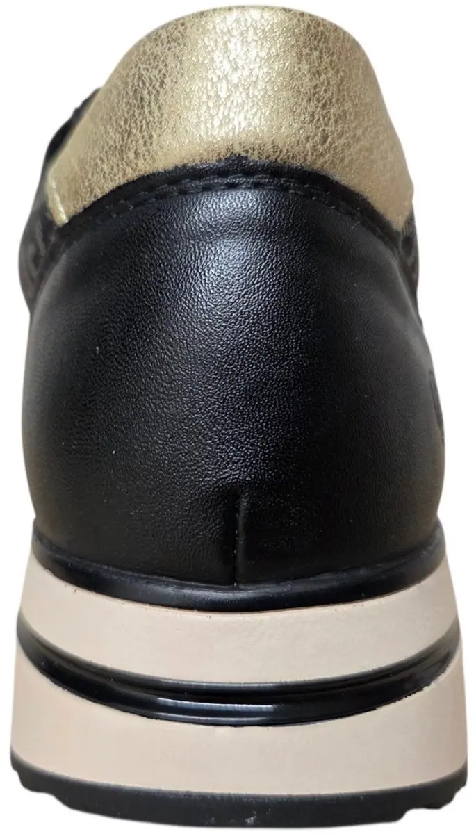 Remonte D1G08-07 Dames Sneakers - Zwart/Goud - 40 - afbeelding 2 van 4