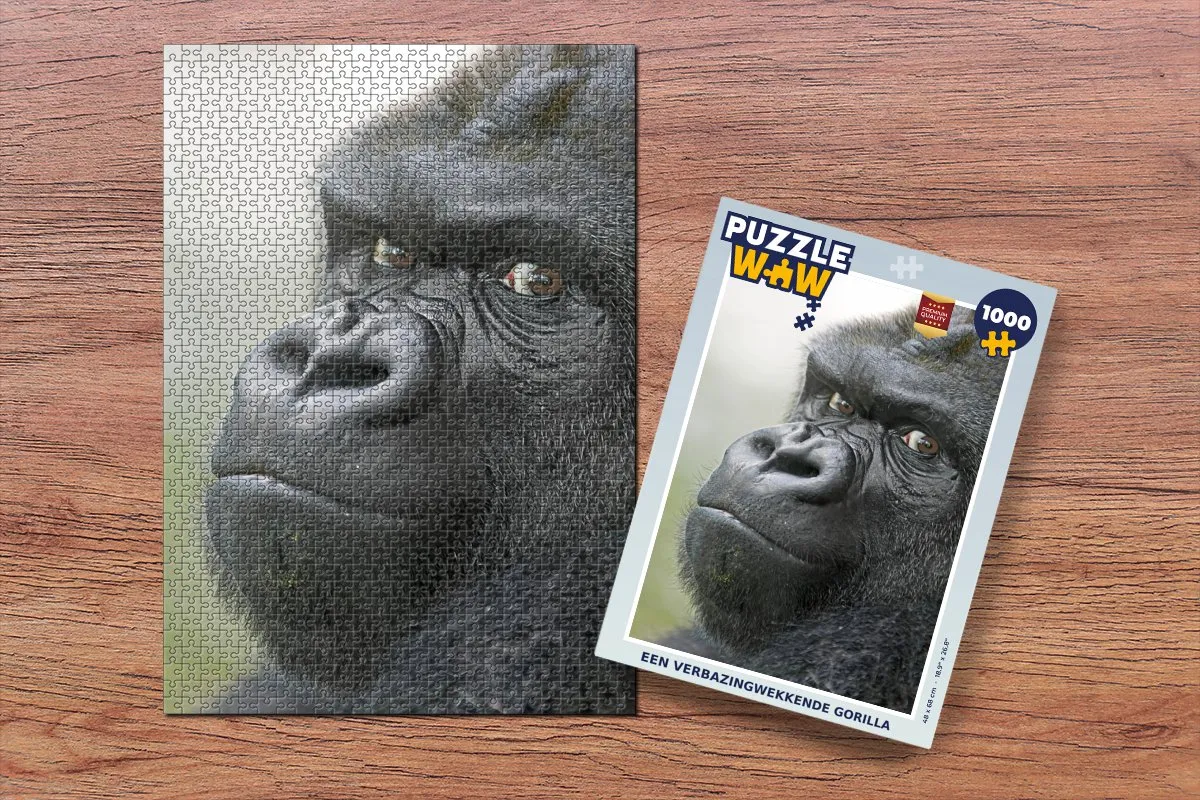 PuzzleWow Gorilla Legpuzzel 1000 Stuks
