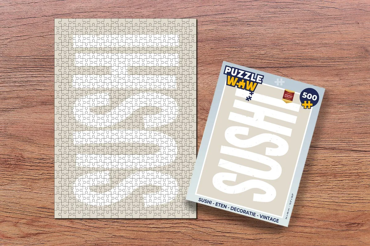 PuzzleWow Sushi Legpuzzel 500 Stuks - Vintage