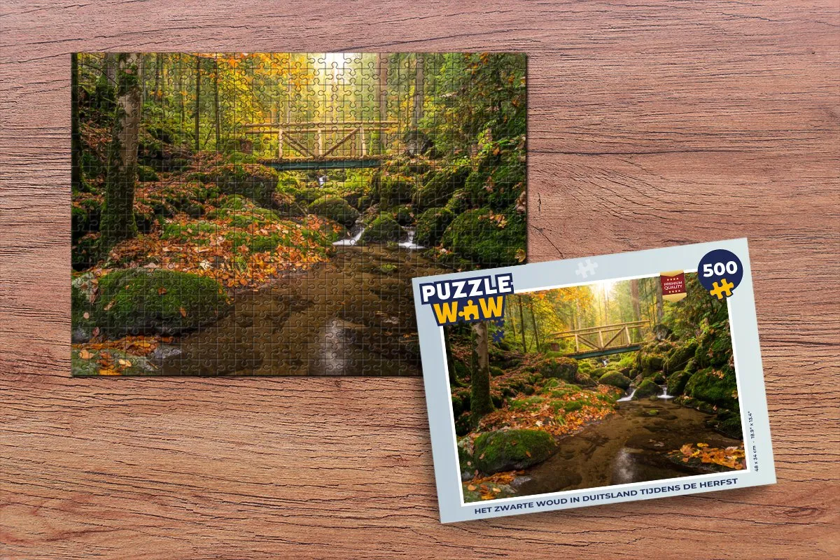 PuzzleWow Legpuzzel Het Zwarte Woud Herfst 500 Stuks - Multicolor