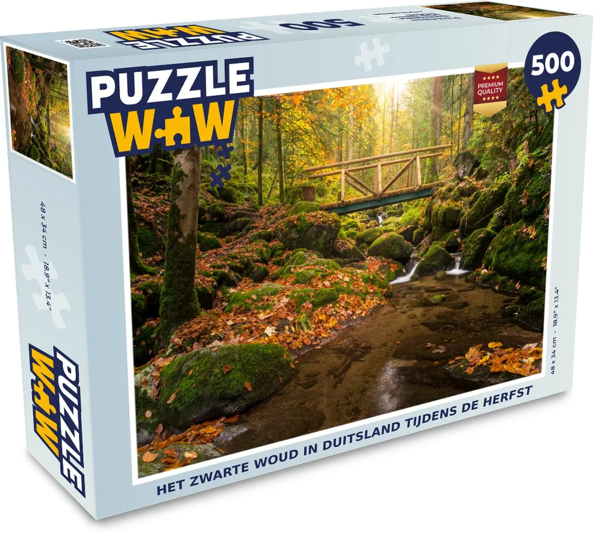 PuzzleWow Legpuzzel Het Zwarte Woud Herfst 500 Stuks - Multicolor