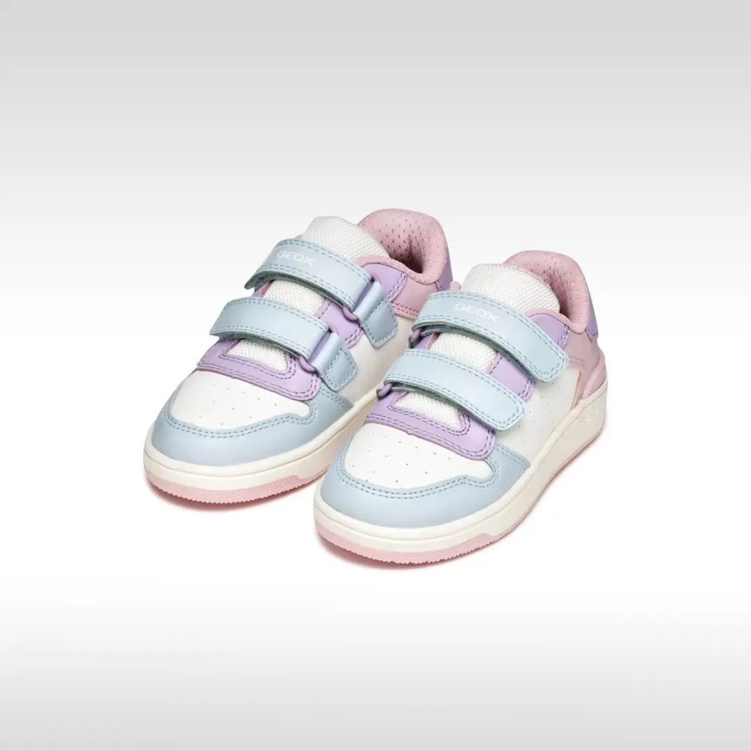 Geox Washiwa Tiener Sneakers Lichtblauw/Lichtlila - Maat 32