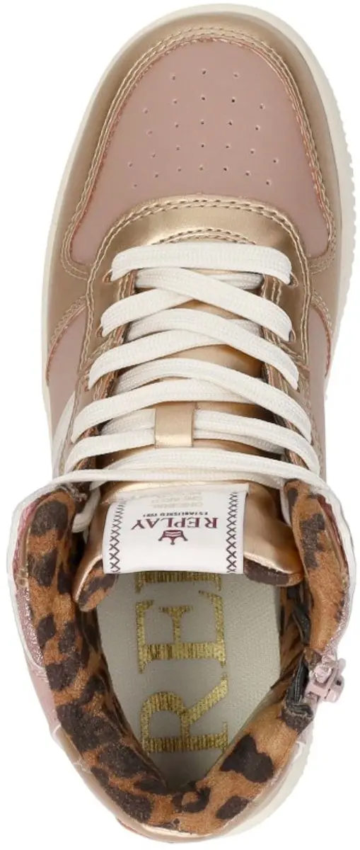 Replay Epic Jr Boot Girl 4 Sneakers - Rosegoud - Maat 34 - afbeelding 5 van 6