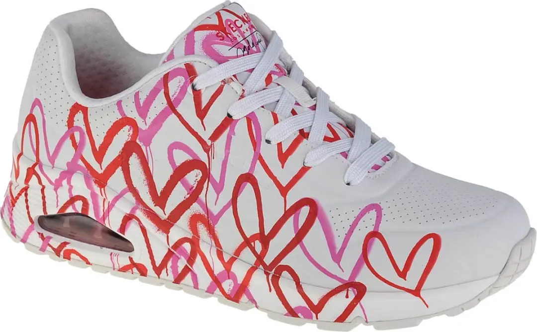 Skechers Street UNO SPREAT THE LOVE Sneakers Dames Meisjes JGoldcrown wit