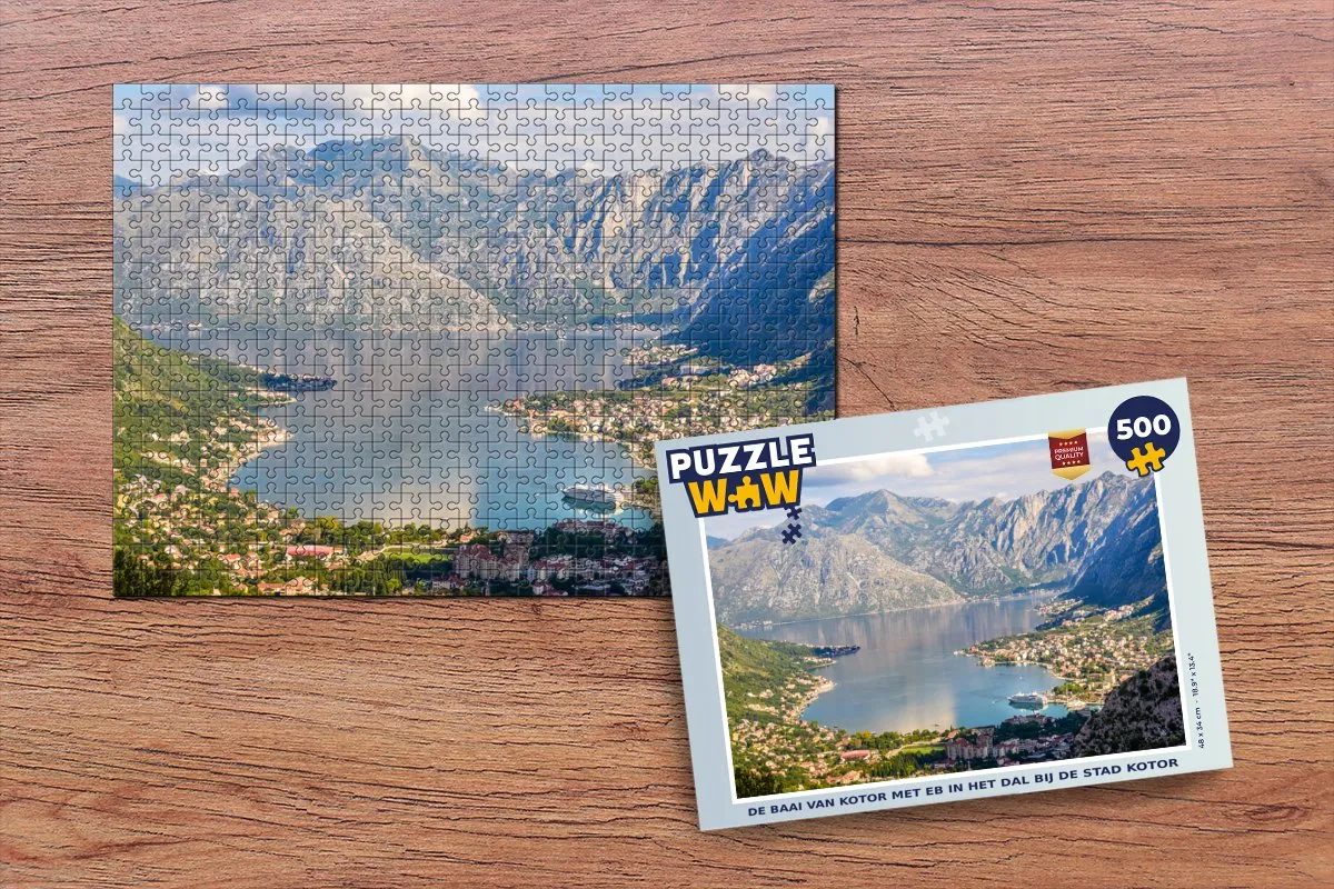 PuzzleWow De Baai van Kotor Legpuzzel 500 Stuks - Multicolor