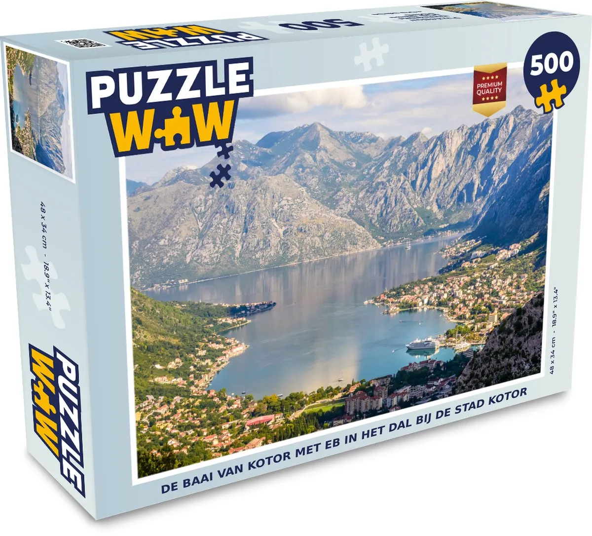 PuzzleWow De Baai van Kotor Legpuzzel 500 Stuks - Multicolor