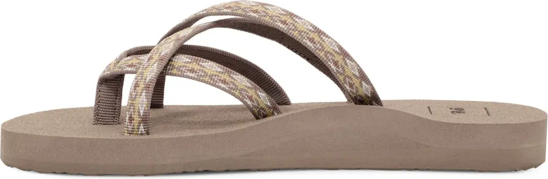 Teva Olowahu Teenslippers Dames 42 - Bruin/Geel/Wit