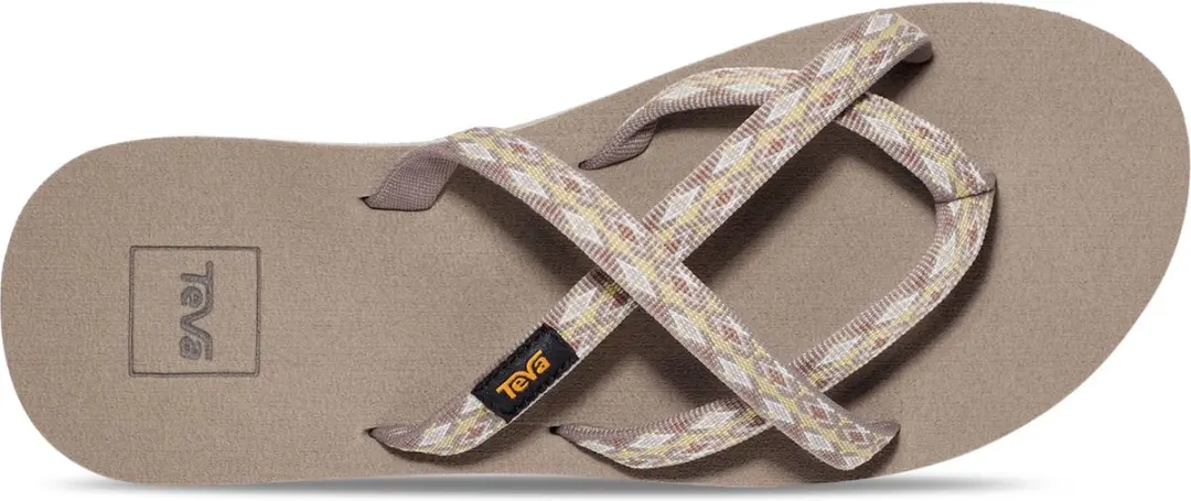 Teva Olowahu Teenslippers Dames 42 - Bruin/Geel/Wit